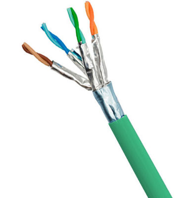 Zielony kabel LSZH z zakryciem FFTP CAT6A 23AWG przeznaczony dla centrów danych