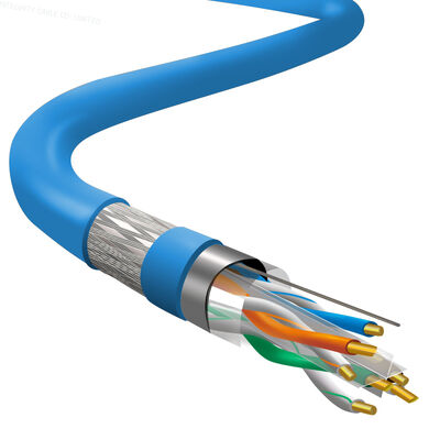 CAT6 Cable Ethernet SFTP PVC conducteur en cuivre pour le transfert de données à grande vitesse