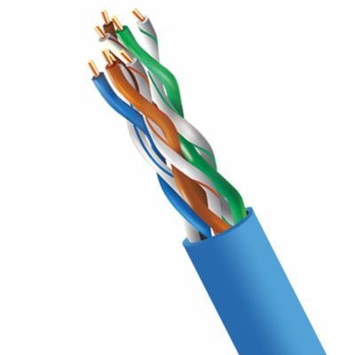 satın al Katı UTP CMP PVC Cat5e Plenum Rated Kablo 24AWG Yüksek Hızlı Ağ Kablo 1000FT Çevrimiçi üretim