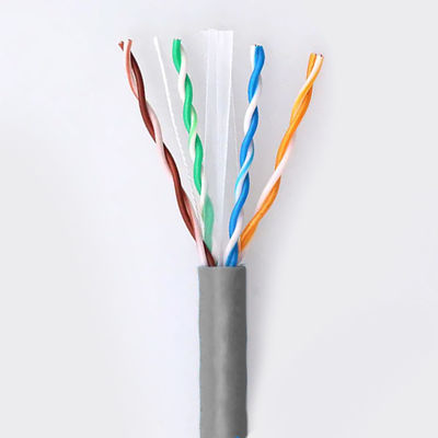 شراء كابل CAT6 عالي السرعة غير المحمي 23AWG 4P رمادي صلب 500ft 1Gbps 250MHz تصنيع عبر الإنترنت