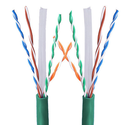 Mua Ethernet UTP CAT6 Cable 4 cặp áo khoác PVC màu xanh lá cây không được bảo vệ 1000FT sản xuất trực tuyến