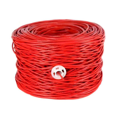 Buy UTP High Speed Cat 5E Internet Cable 1000Ft 0.5mm 100MHz Red PVC Pass Fluke Test online manufacture