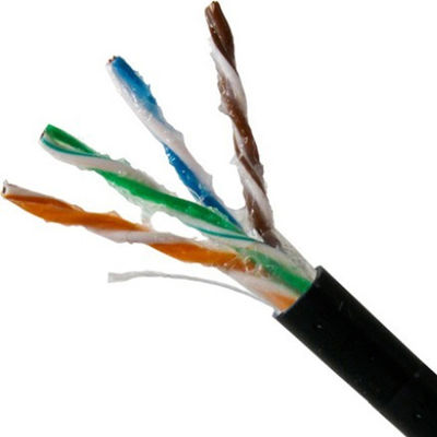 acheter 1000FT UTP CAT5E câble extérieur PE câble 24AWG étendre à 350MHz câble de colle de remplissage fabrication en ligne
