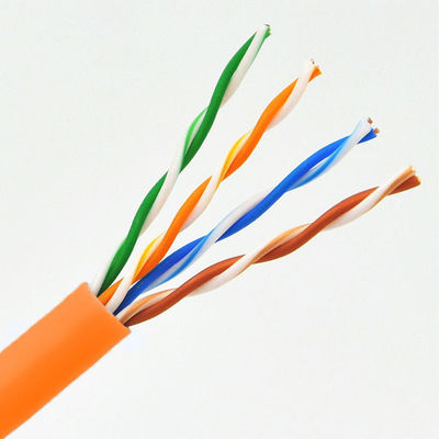 Beli 1000FT Cat5e UTP Perpanjang ke 350MHz Oranyeu PVC Tembaga Kabel Jaringan Kecepatan Tinggi pembuatan online