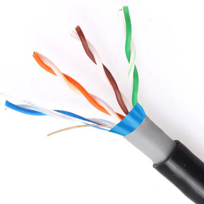 Mua 0.515mm đồng rắn ngoài trời Đen PE PVC cáp IEC61a156-5 CAT5E FTP 24AWG sản xuất trực tuyến