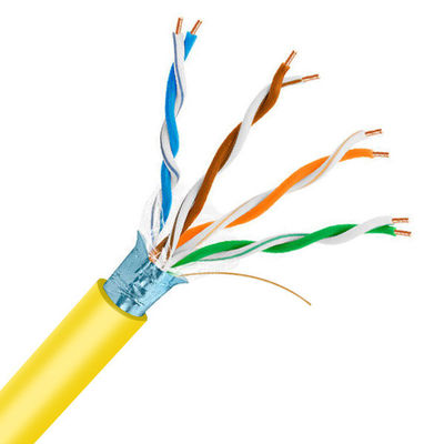 Mua Cat5e FTP 24AWG 1000Ft 0.515mm Cáp áo khoác PVC màu vàng đồng sản xuất trực tuyến