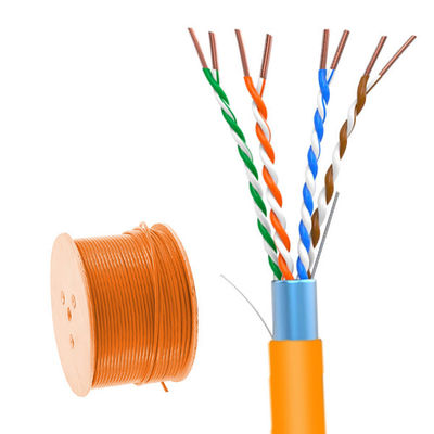 Αγορά 0.55mm Bare Capper Cat5e FTP 24AWG Πορτοκαλί καλώδιο PVC Pass Fluke διαδικτυακή κατασκευή