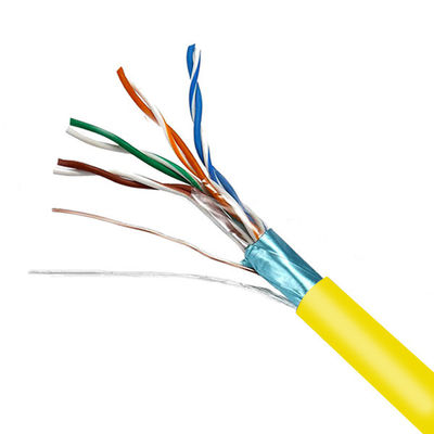 Buy 100MHz 24AWG FTP CAT5E Cable Yellow PVC Jacket Copper Indoor Cable 1000ft online manufacture