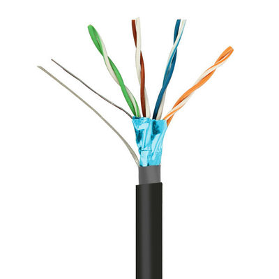 satın al 24 AWG 100MHz CAT5E FTP CAT5E Kablo Dışarı PE 0.47mm Katı Bakır Geçit Fluke 1000Ft Çevrimiçi üretim