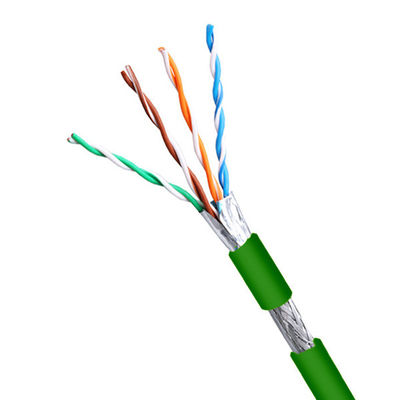 comprar Verde SFTP 24 AWG Cat 5E Cable PVC Jacketed Network Proteção de cobre puro 500FT Fabricação em linha