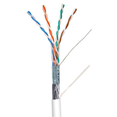 kupować 500FT Cat5e SFTP Shielded White PVC Jacket Solid Ethernet Network Cable produkcja online