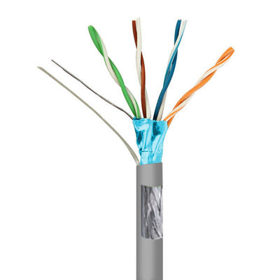 kopen 1000FT CAT5E SFTP 24AWG 100MHz Grijze PVC-jacket High Speed Shielded Lan-kabel online vervaardiging