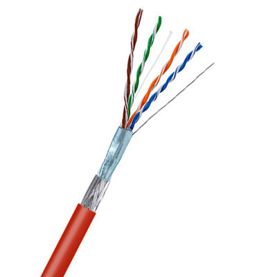 kopen 0.510mm Bare Copper Cat5e SFTP 24AWG Rood PVC Jacket Draad 1000FT online vervaardiging