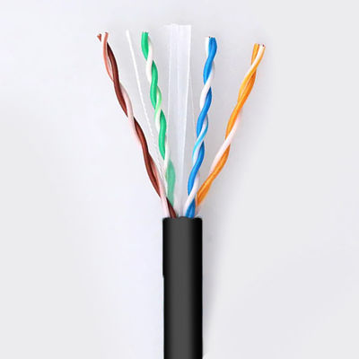 kupować Powierzchnia PE UTP CAT6 Kabel prędkości dużej Kabel LAN Czarny 23AWG Miedź stała 1000FT produkcja online