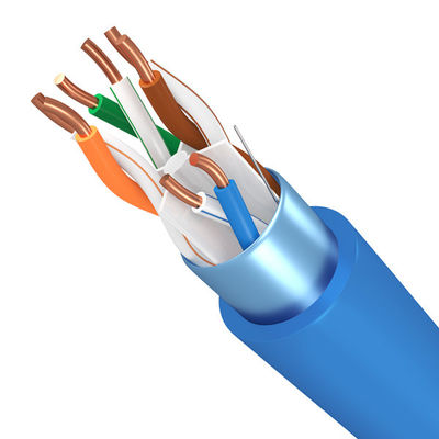 Αγορά Μπλε LSZH Jacket FTP CAT6 καλώδιο 23AWG γυμνό χαλκό 1000FT 1gbps καλώδιο διαδικτυακή κατασκευή