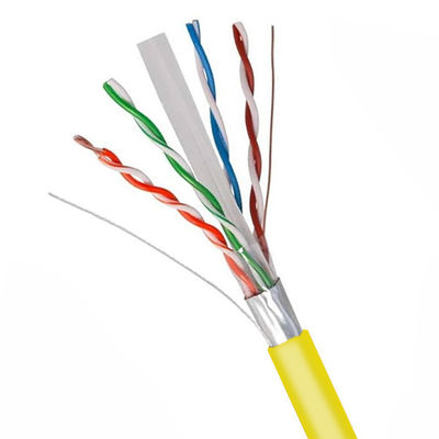 comprar Caixa de PVC Cat6 FTP 23AWG Cabo Lan de cobre nu com Caixa Amarela 1000FT Fabricação em linha