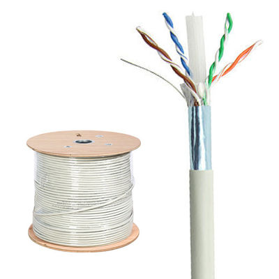 Mua Cáp bảo vệ mạng áo khoác PVC màu trắng 250MHz 1000FT Cat6 FTP 23AWG sản xuất trực tuyến