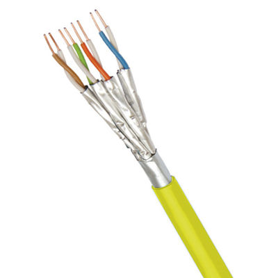 acheter Jaune 23AWG CAT6A F FTP LSZH câble Ethernet 500MHz 305m Longueur Isolation en PEHD fabrication en ligne