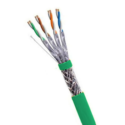 acheter 1000FT CAT7 SFTP 23AWG LSZH Green Jacket Ethernet câble pour une fréquence de 10 Gbps 600 MHz fabrication en ligne
