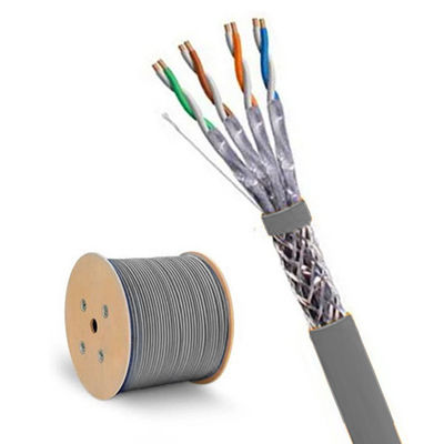 Αγορά Γκρι LSZH SFTP CAT7 καλώδιο 23AWG Oxygen Free Copper Lan καλώδιο 600MHz 1000FT διαδικτυακή κατασκευή