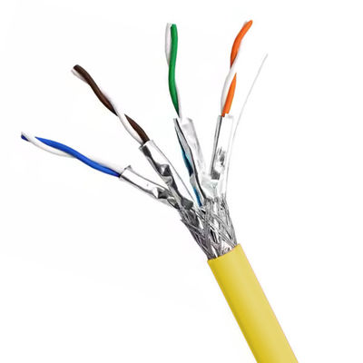 comprar Cabo de Rede Amarelo 0,585mm a Granel CAT7 SFTP Para Transmissão de Dados Ultra Rápida de 600MHz Fabricação em linha