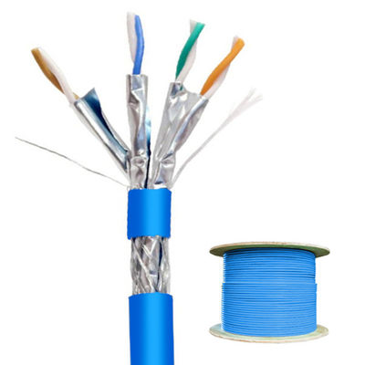 kupować 0.570mm LAN SFTP CAT7 Kabel z niebieską kurtką PVC dla połączeń sieciowych 10Gbps produkcja online