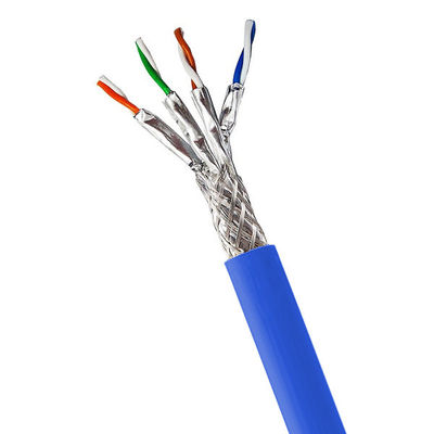 kupować 0.585mm SFTP CAT7 kabel LSZH niebieski kabel z osłoną dla bezpiecznych danych 600MHz produkcja online