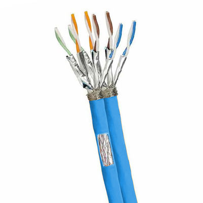acheter PVC 23AWG SFTP CAT7A câble 1000MHz câble réseau haute vitesse avec veste bleue fabrication en ligne