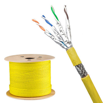 Beli Kabel SFTP CAT7A Kuning Dengan Jacket LSZH Terlindung Untuk Sambungan Jaringan 1000MHz pembuatan online