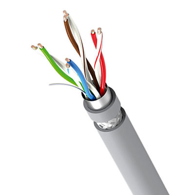 Mua 24AWG Bare Copper Gray Cat5e SFTP Cable PVC Jacket cho mạng an toàn 1000FT sản xuất trực tuyến