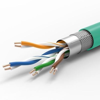 Mua Cáp SFTP CAT5E hàng loạt 24AWG 100MHz cho giao dịch dữ liệu tốc độ cao LSZH màu xanh lá cây sản xuất trực tuyến