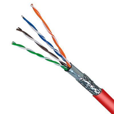 comprar Cabo LSZH vermelho 24AWG SFTP CAT5E Cabo 100MHz 100% cobre blindado 1000FT Fabricação em linha