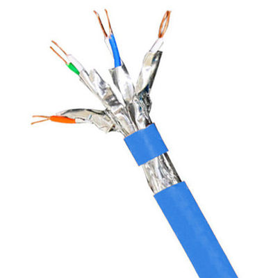 comprar 1000FT SFTP CAT6A Cable 23AWG LSZH Cable com Blue Jacket 500MHz 10Gbps Transmissão Fabricação em linha