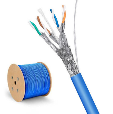 acheter SFTP CAT7 23AWG 600MHz câble de réseau en PVC bleu pour le transfert de données à 10 Gbps fabrication en ligne