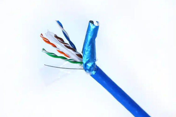 Buy Wholesale Bulk CAT5E FTP Blue PVC Ethernet Cable for Large-Scale Network Deployments online manufacture