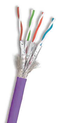 Mua Cáp CAT7 SFTP 23AWG PVC Tím Số lượng lớn Bán buôn IEC60332-1 cho Mạng đáng tin cậy sản xuất trực tuyến