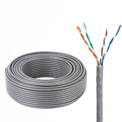 Buy UTP CAT5E 4×2×24AWG Gray PVC Network Cable Bulk Sale High-Speed pass Fluke Test online manufacture