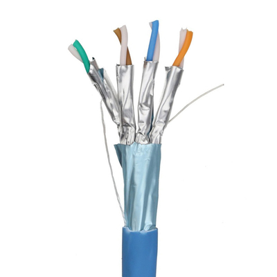 Buy Shielded CAT6A FFTP Network Cable 23AWG 10Gbps 500MHz Blue LSZH For Indoor online manufacture