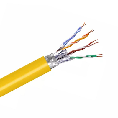 kupować CAT8 SFTP Solid Copper LSZH Yellow Jacket For Industrial Networks produkcja online