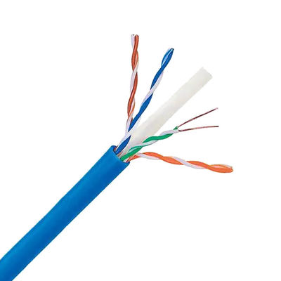 Beli Kabel CAT6A UTP 23AWG Tembaga Telanjang 10Gbps 500MHz Biru 1000FT Kecepatan Tinggi pembuatan online
