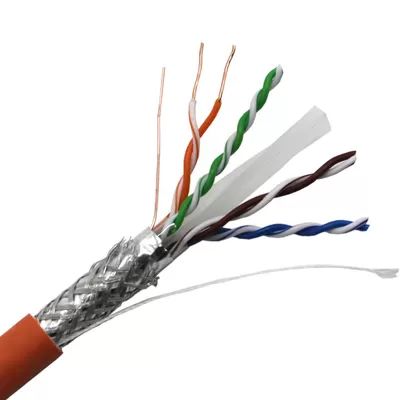 comprar CAT6 rojo SFTP cable LAN blindado de 500 pies 23AWG cobre sólido 250MHz 10Gbps Fabricación en línea