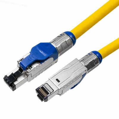 কেনা Shielded LAN Cable CAT7A 1000MHz 23AWG —  LSZH Yellow, 10Gbps-Ready অনলাইনে উৎপাদন