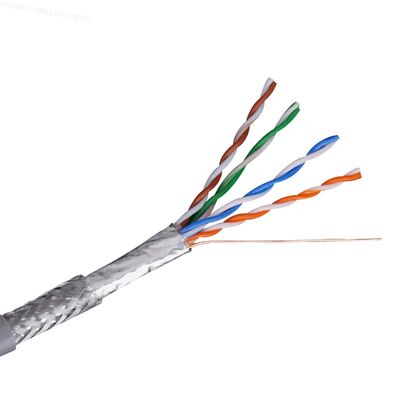 kopen Grijze LSZH SFTP CAT5E-kabel 24AWG 100MHz 1000FT Solid Copper Shielded online vervaardiging
