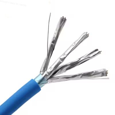 Buy CAT6A FFTP Cable 23AWG LAN Cable 10Gbps Solid Copper Industrial Network Cable online manufacture