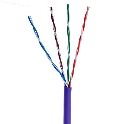 Αγορά Καλώδιο CAT5E UTP 1Gbps 100MHz LSZH/PVC Συμπαγές Χάλκινο Βιομηχανικό Καλώδιο Δικτύου Μωβ διαδικτυακή κατασκευή