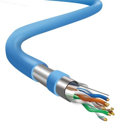 شراء كابل إيثيرنت من نوع PVC الأزرق CAT5E FTP للبيع بالجملة لتنفيذ شبكات واسعة النطاق تصنيع عبر الإنترنت