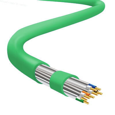 Купить ПВХ куртка U/FTP CMP CAT6A Пленум 1000ft 23AWG 10Gbps Для зеленой куртки Производство в сети