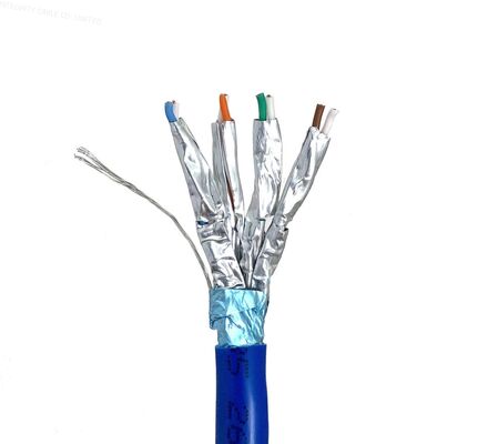 acheter Câble LAN blindé CAT6A FFTP 1000 pieds cuivre massif 23AWG LSZH 10 Gbps pour centre de données bleu fabrication en ligne