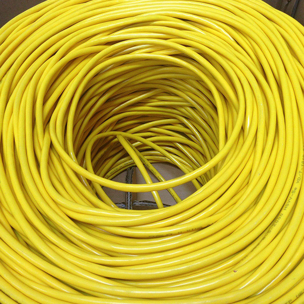 CAT6 1000FT Unshielded Ethernet Cable 23AWG 4P Solid Yellow PVC Video