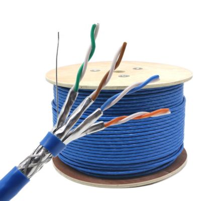 Blueiti Wholesale Bulk SFTP CAT7A 23AWG Shielded 1000MHz Blue Ethernet Cable